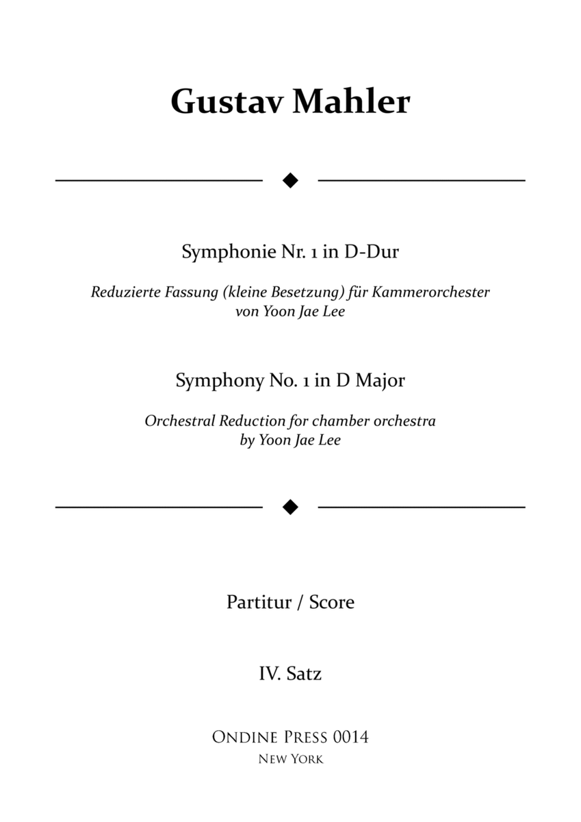 Mahler (arr. Lee): Symphony No. 1 in D Major 4th movement - Score Only