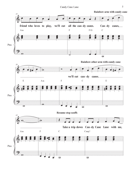 Candy Cane Lane by Sia Choir - Digital Sheet Music