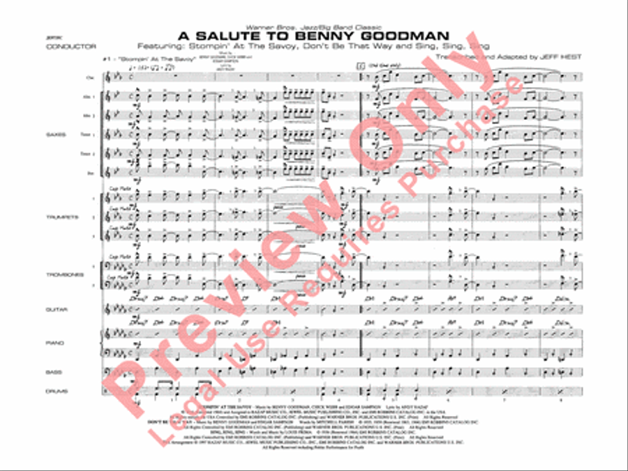A Salute to Benny Goodman Jazz Ensemble scores gallery preview page 3