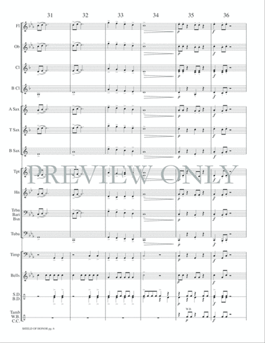 Shield of Honor Concert Band scores gallery preview page 9
