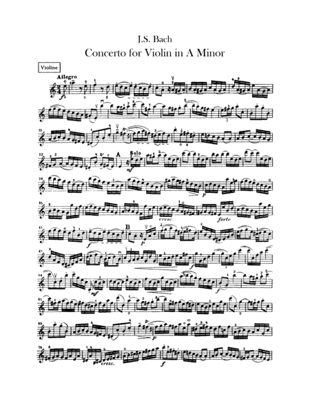 Bach A minor Violin Concerto (solo)