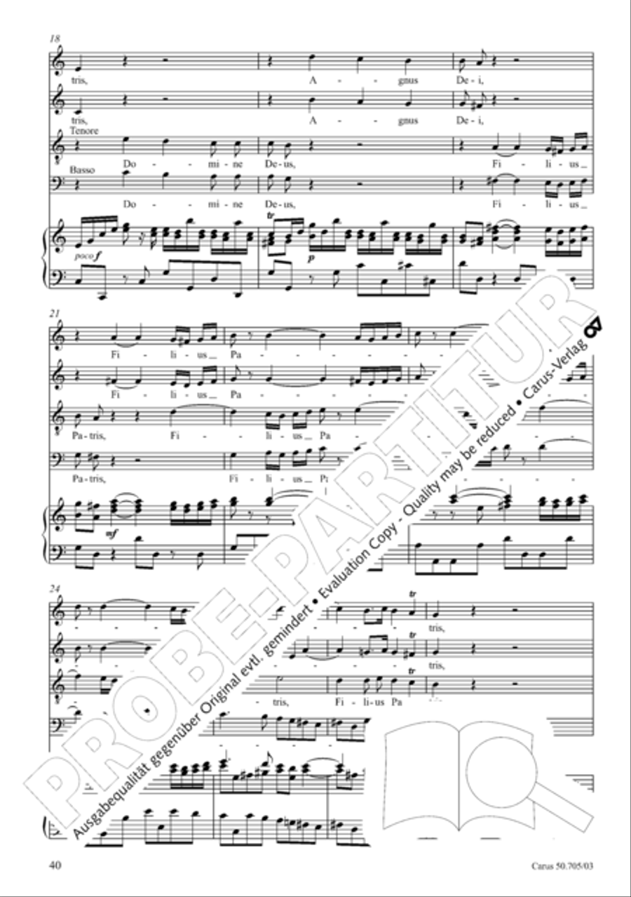 Missa in g. Hasse-Werkausgabe IV/3 4-Part scores gallery preview page 49