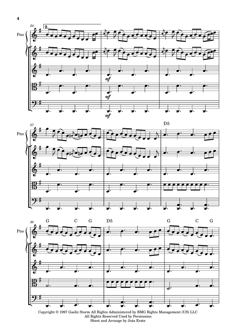 An Irish Party In Third Class String Quartet scores gallery preview page 4