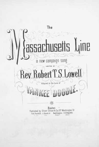 The Massachusetts Line. A New Campaign Song