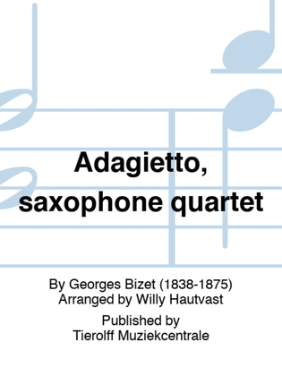 Adagietto, saxophone quartet