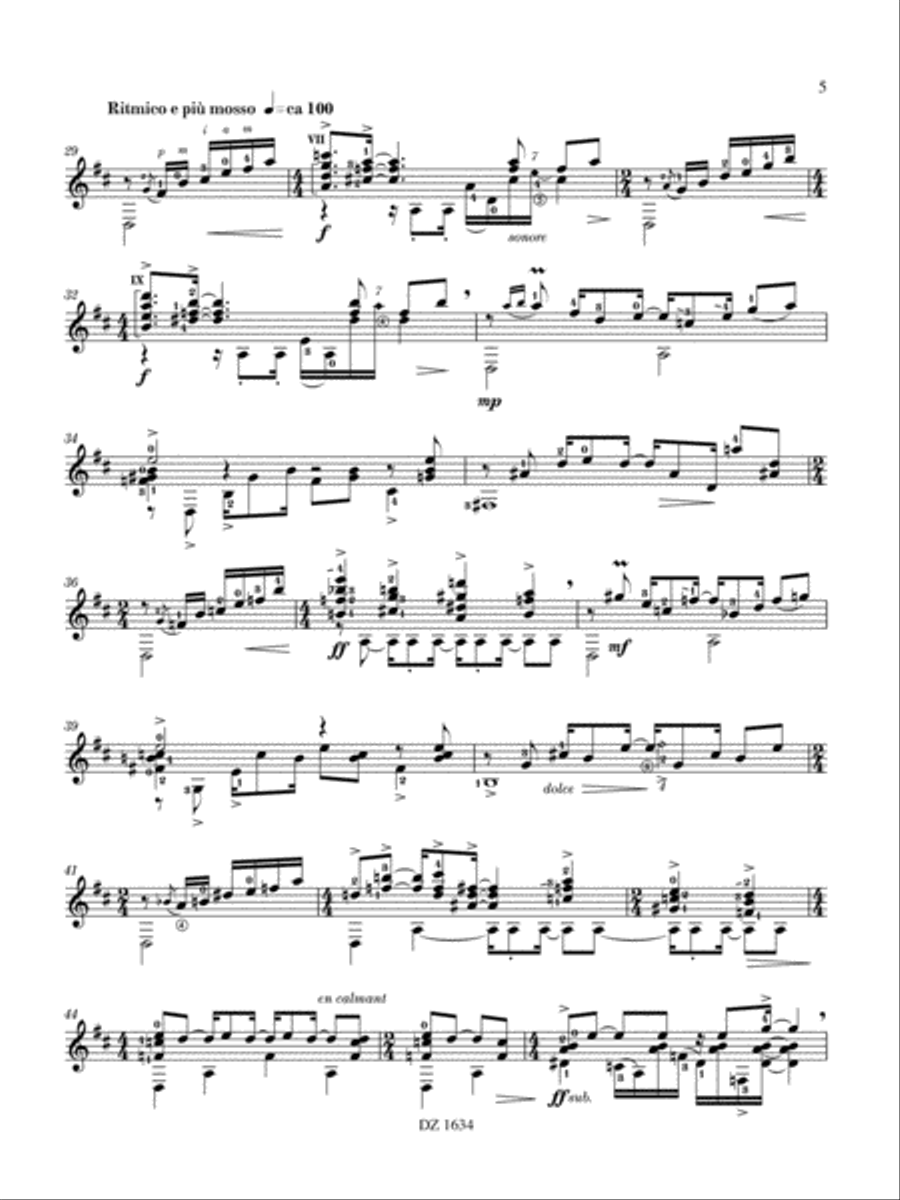 Sonate Classical Guitar scores gallery preview page 5