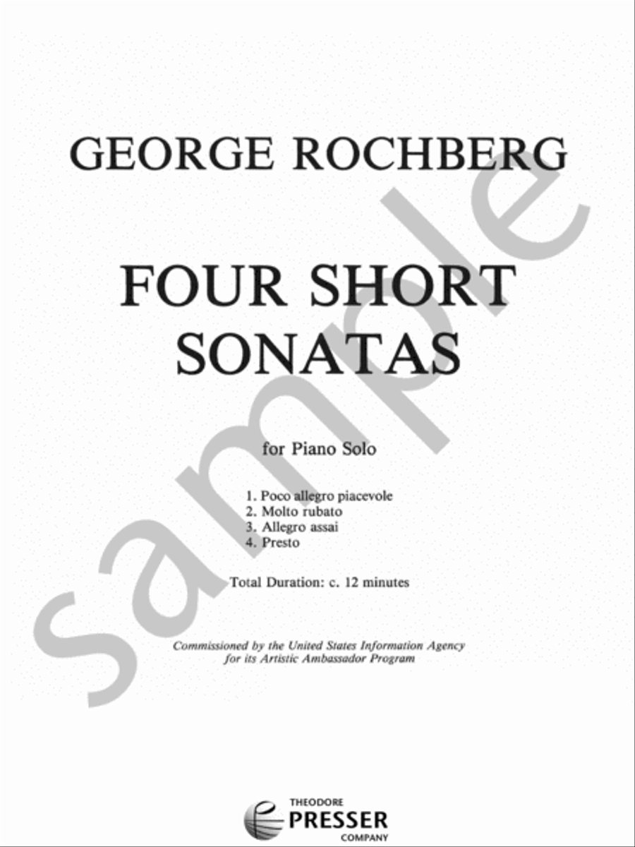 Four Short Sonatas Chamber Music scores gallery preview page 4