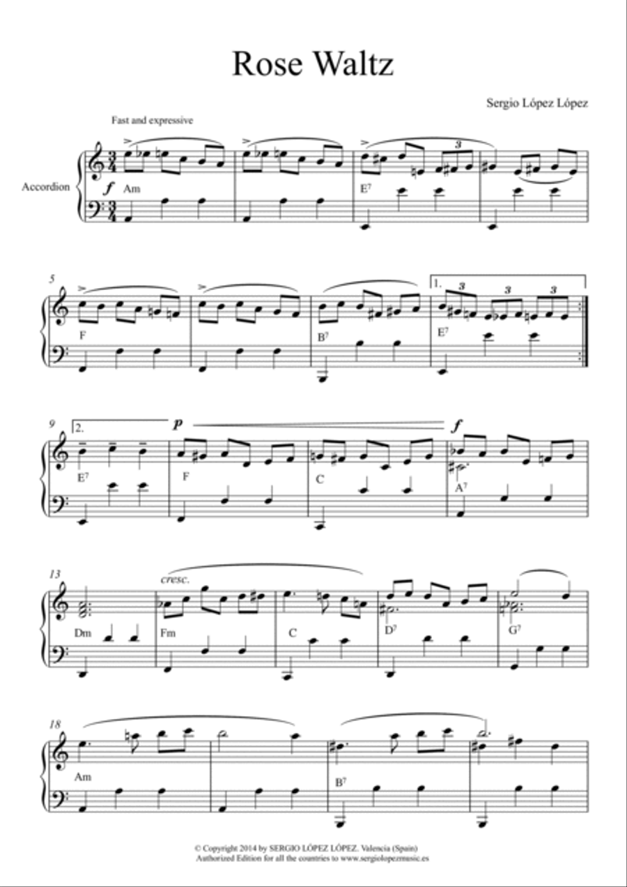 Rose Waltz Small Ensemble scores gallery preview page 2