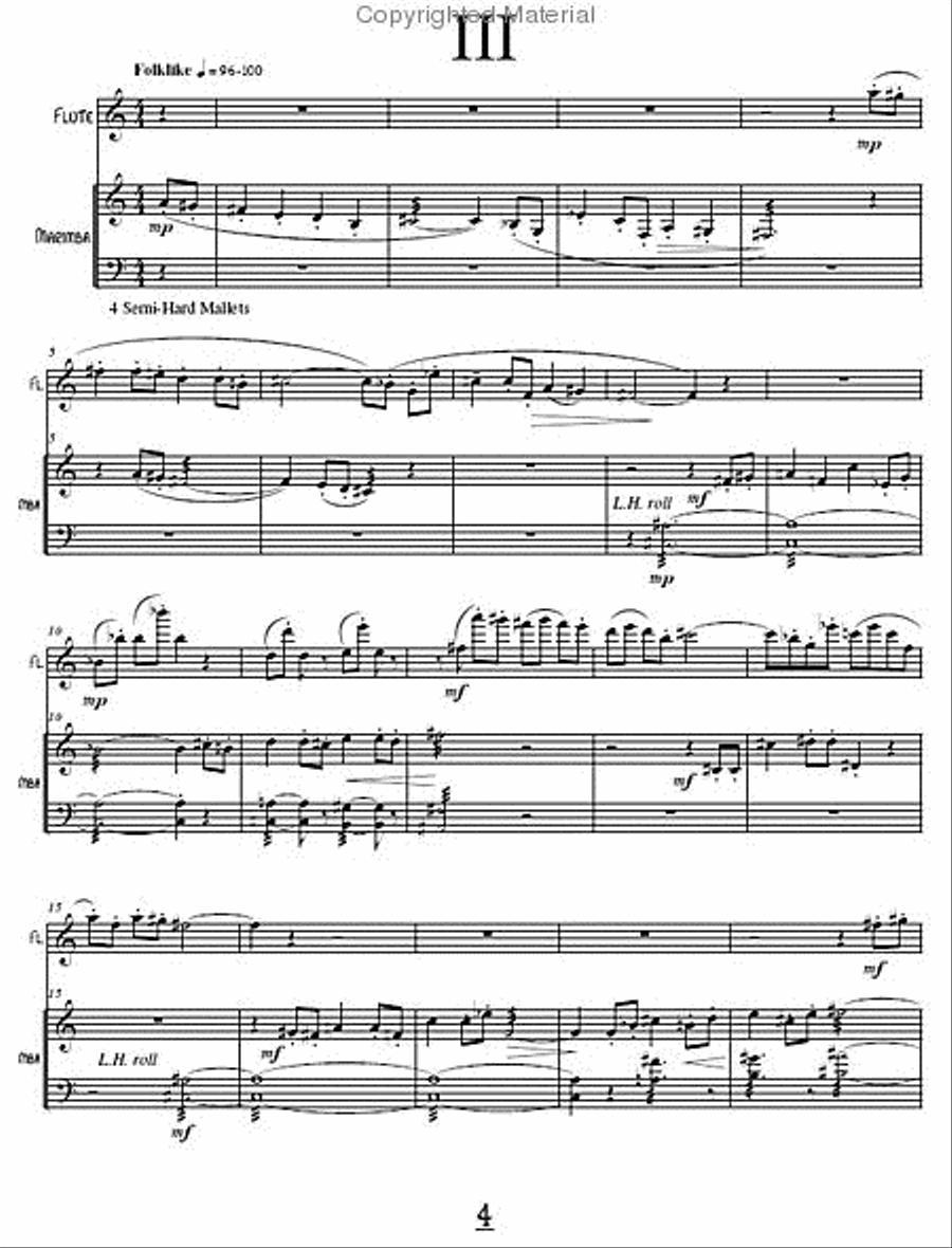 Prisms for Flute & Marimba Flute scores gallery preview page 4