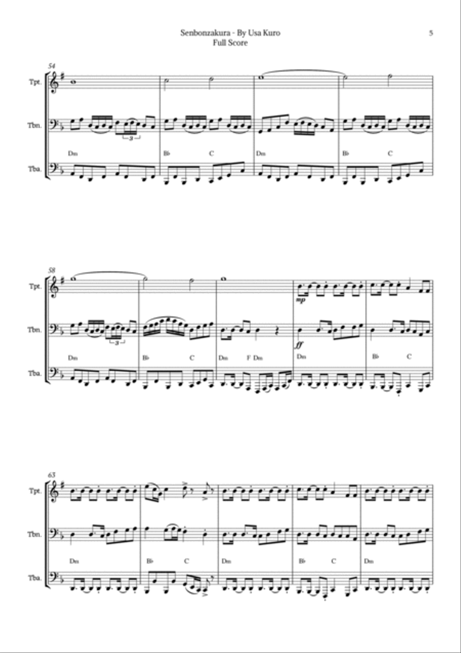 Senbonzakura Chamber Music scores gallery preview page 5