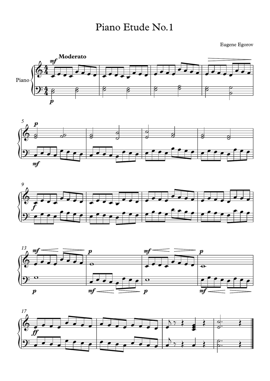 15 Easy Piano Etudes Piano Method scores gallery preview page 2