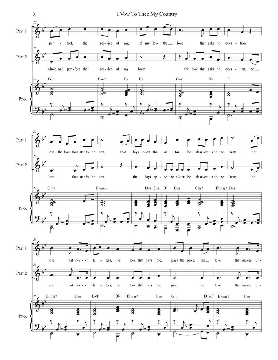 I Vow To Thee My Country (with 