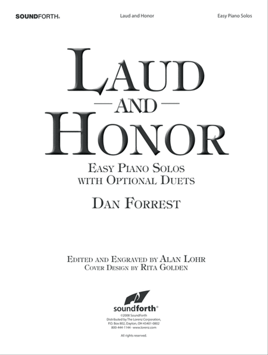 Laud and Honor Easy Piano scores gallery preview page 1