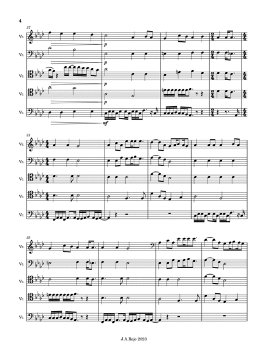 Total Eclipse Of The Heart String Quintet scores gallery preview page 4