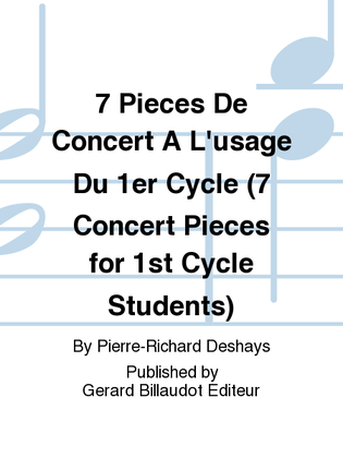 Book cover for 7 Pieces de Concert a l'usage du 1er Cycle