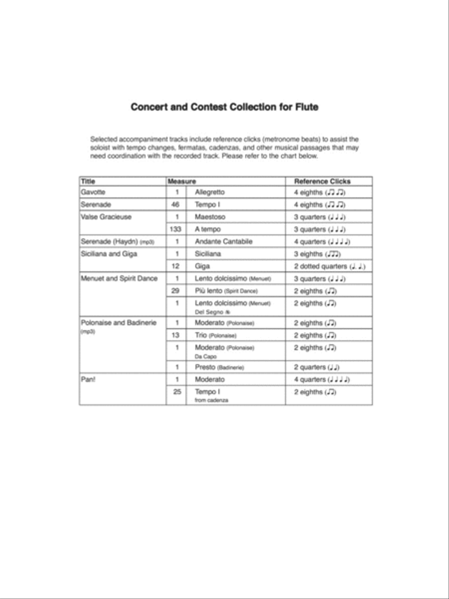 Concert and Contest Collection for C Flute Concert Band Methods scores gallery preview page 1