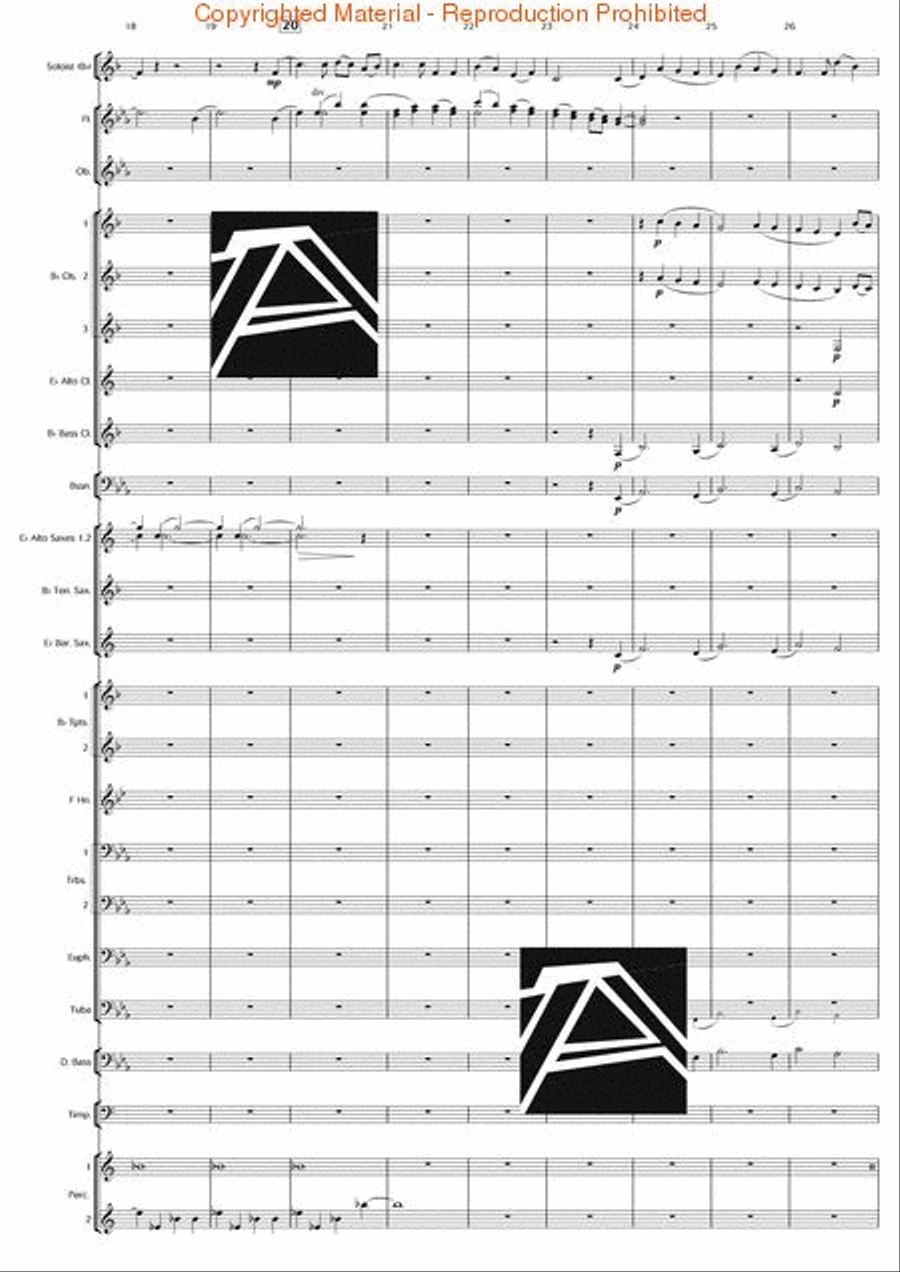 Bagatelle (for Euphonium & Wind Orchestra) Concert Band scores gallery preview page 4