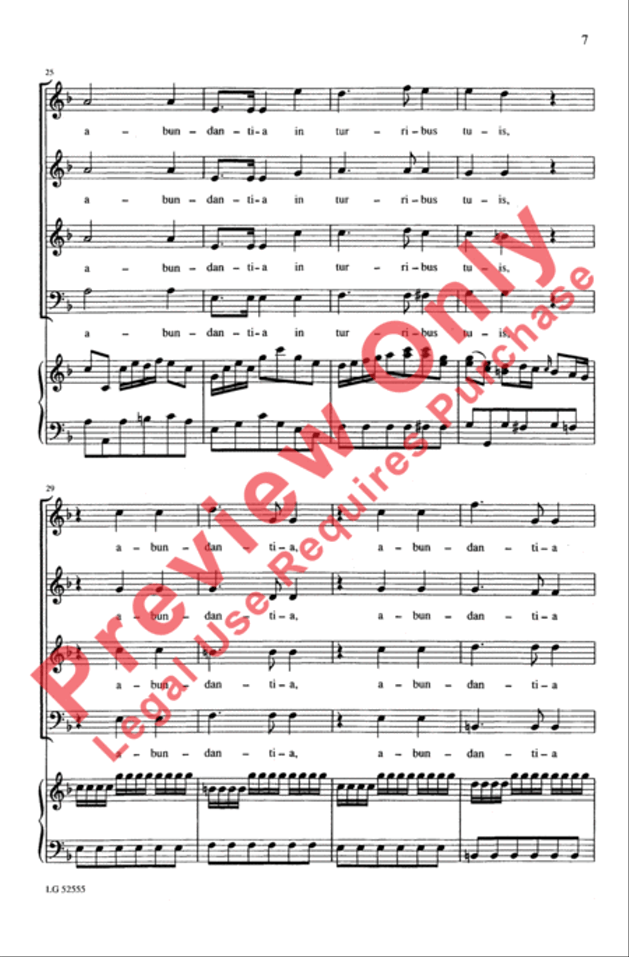 Laetatus Sum 4-Part scores gallery preview page 7