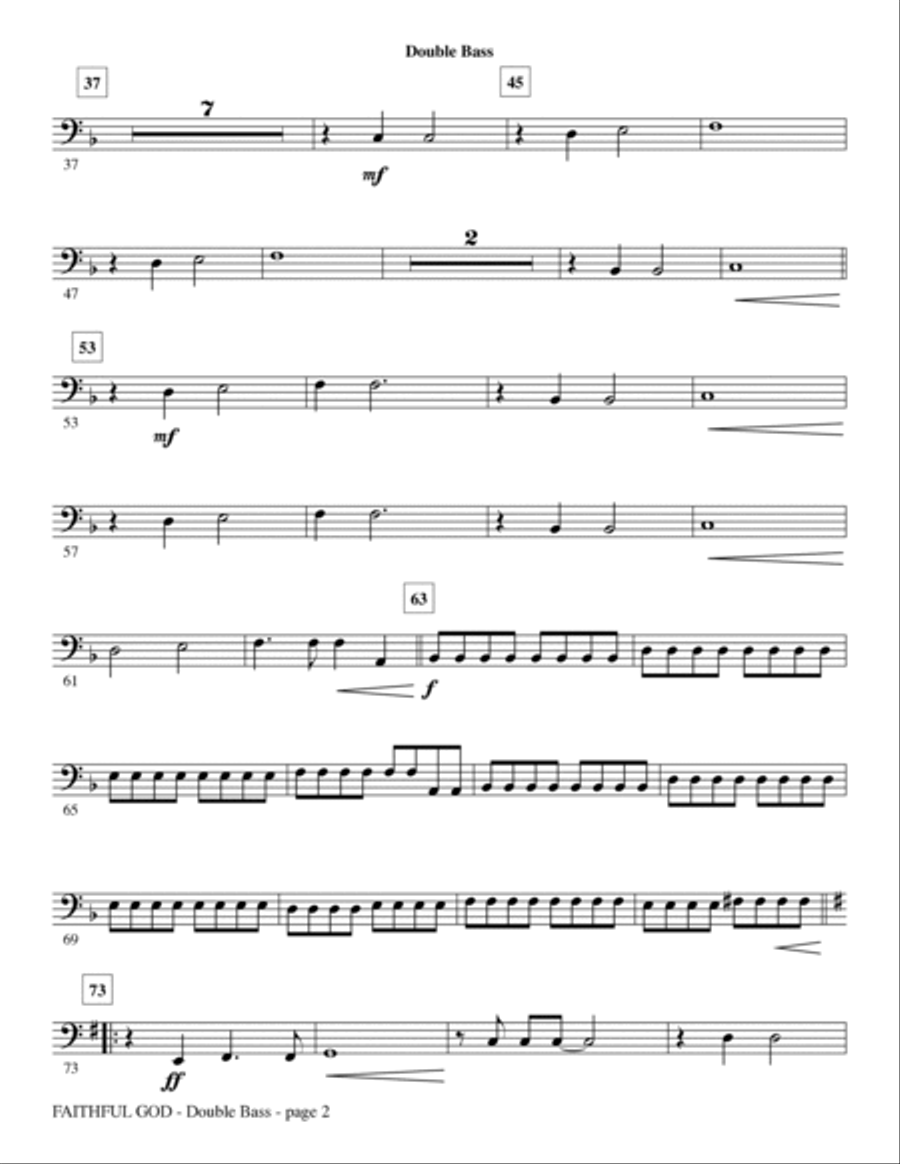 Faithful God - Double Bass Choir scores gallery preview page 2