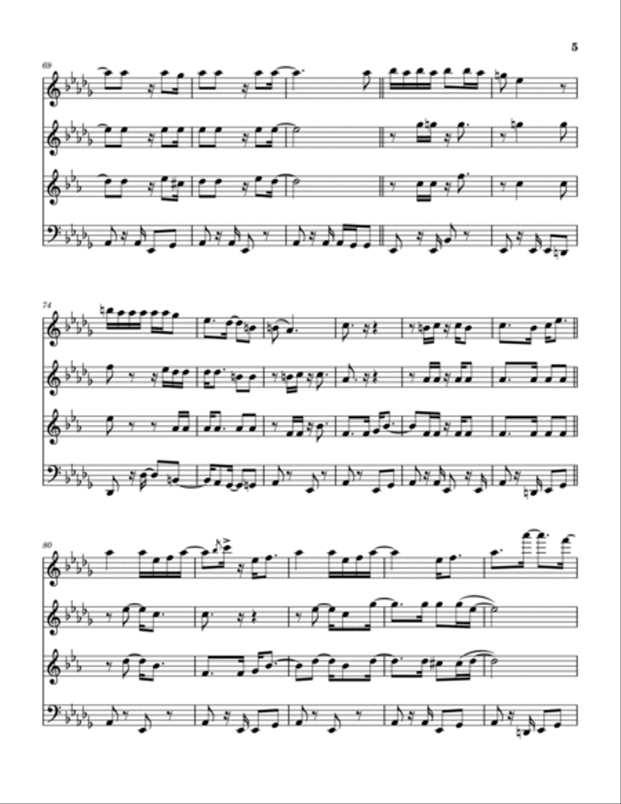 Workin' Man Blues Workin' Man Blues Woodwind Quartet scores gallery preview page 6