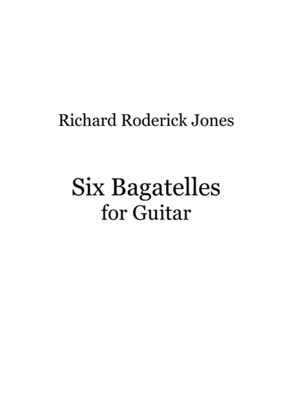 Six Bagatelles for Guitar image number null