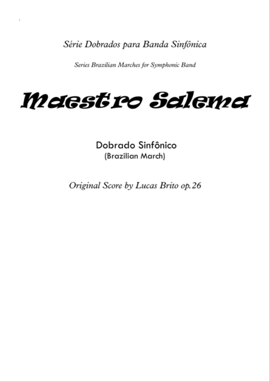 Dobrado Maestro Salema Dobrado Maestro Salema Concert Band scores gallery preview page 2