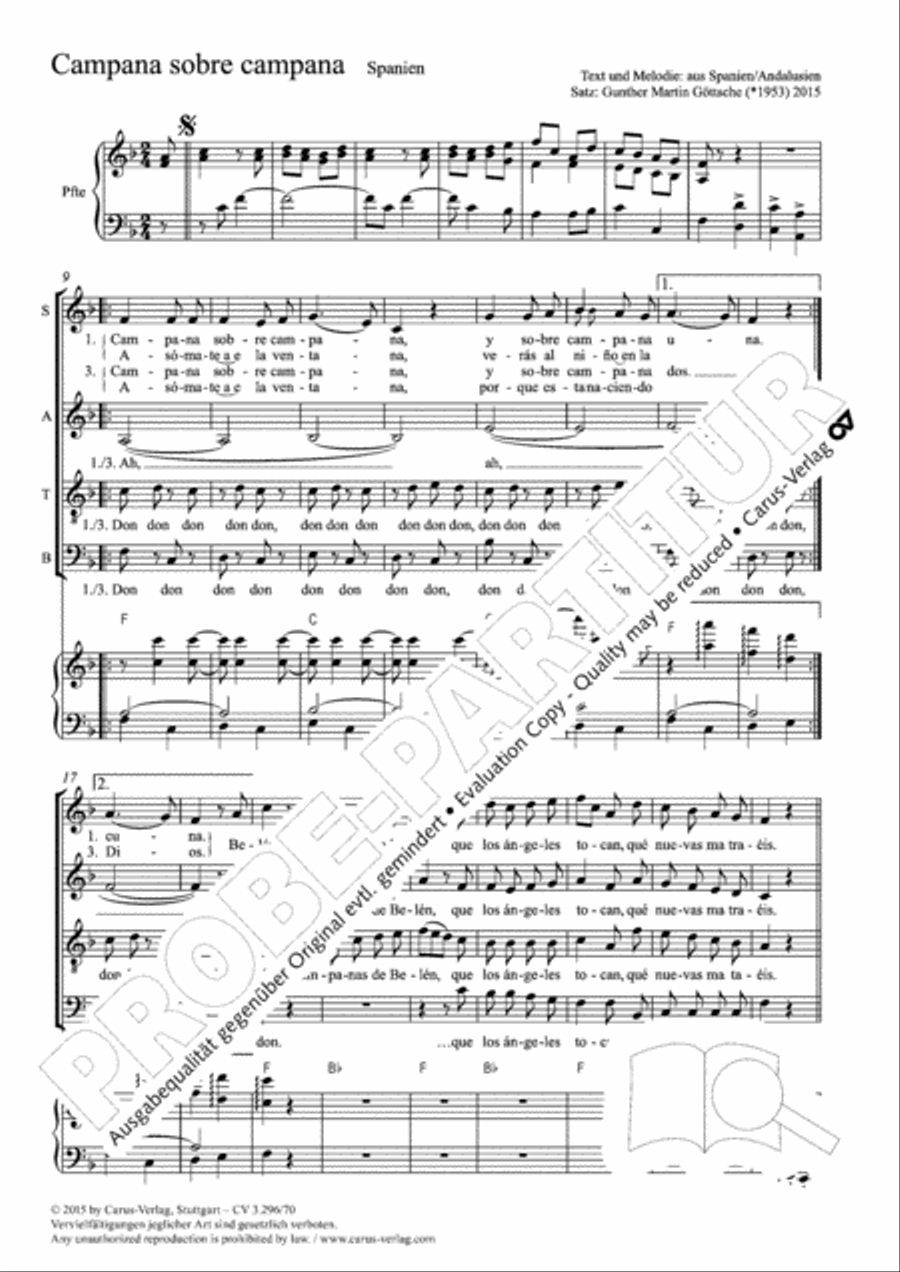 Campana sobre campana 4-Part scores gallery preview page 2