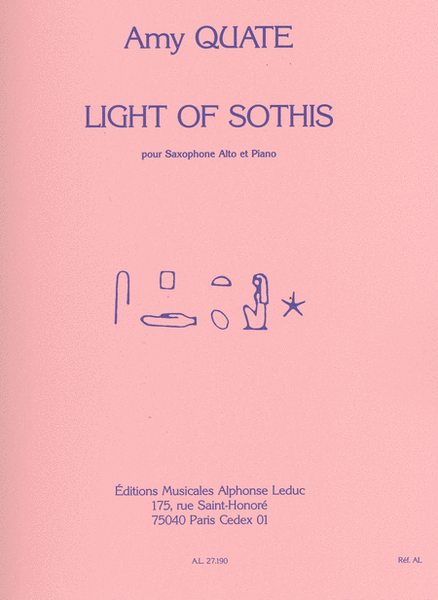 Light Of Sothis - Saxophone Mib et Piano
