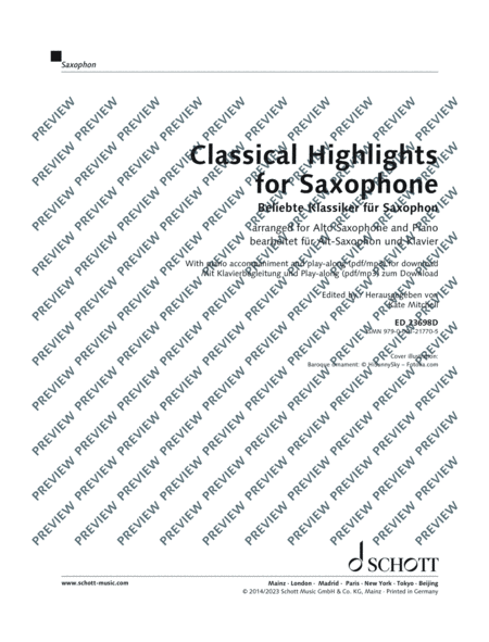 Classical Highlights for Saxophone
