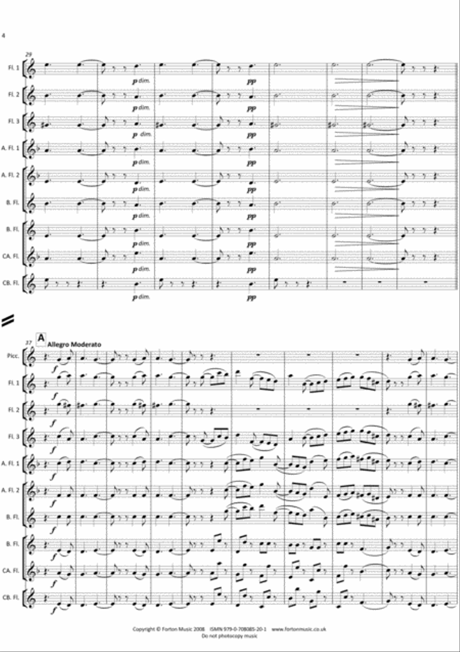 Serenade Flute Choir scores gallery preview page 4