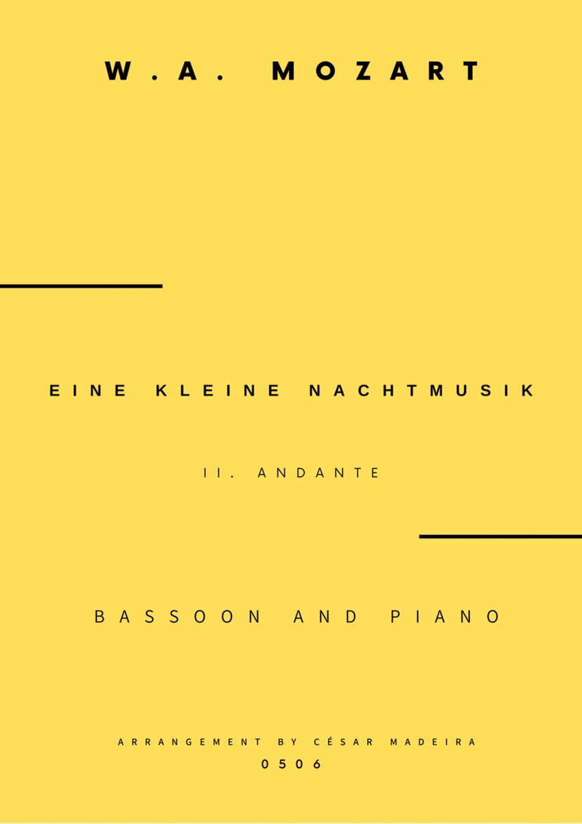 Eine Kleine Nachtmusik (2 mov.) - Bassoon and Piano (Full Score and Parts) image number null