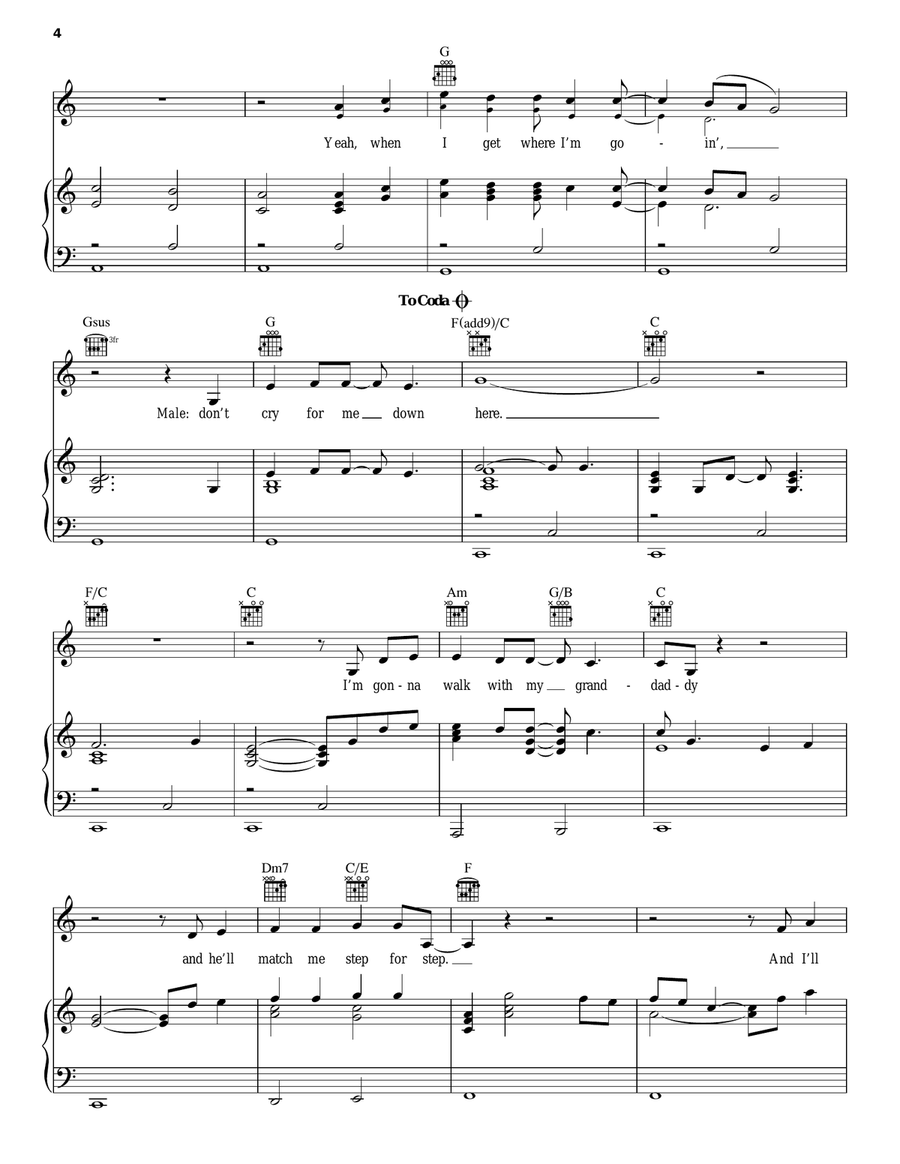 When I Get Where I'm Goin' Piano, Vocal, Guitar scores gallery preview page 4