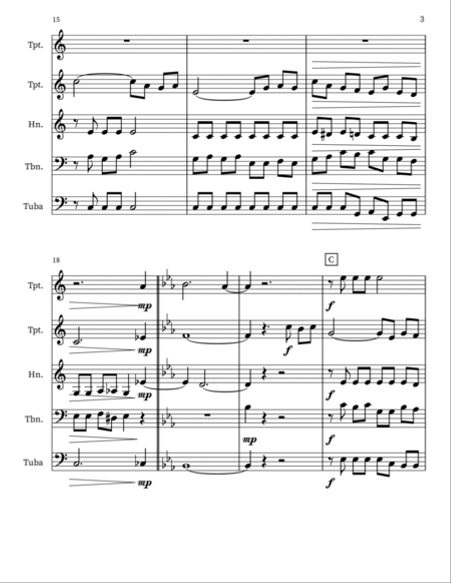 I Shall Never Forget the Day Small Ensemble scores gallery preview page 3
