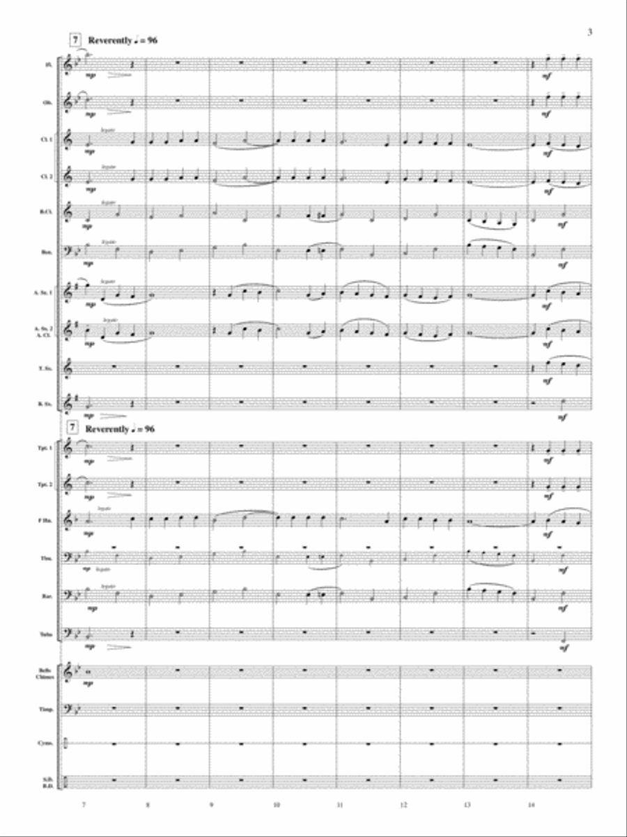 Swedish Hymn of Praise Concert Band scores gallery preview page 3