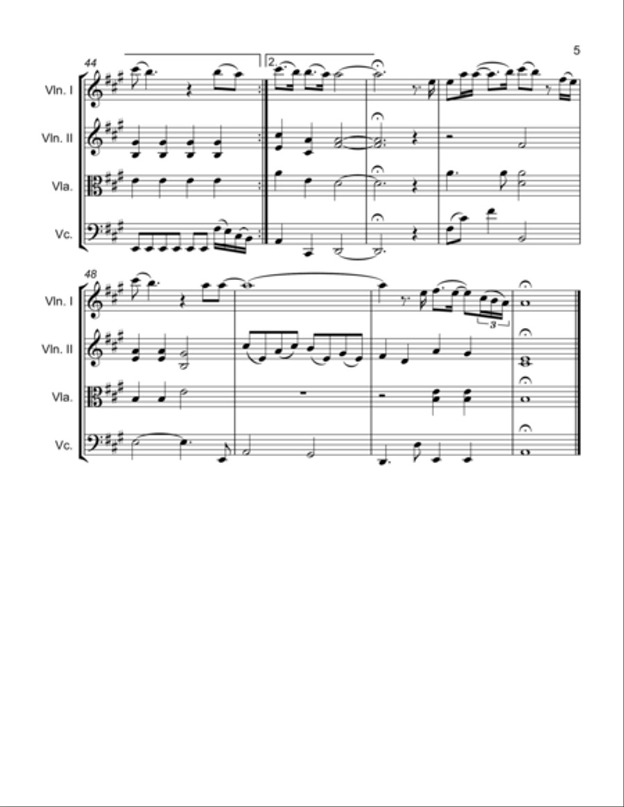 A Moment Like This String Quartet scores gallery preview page 5