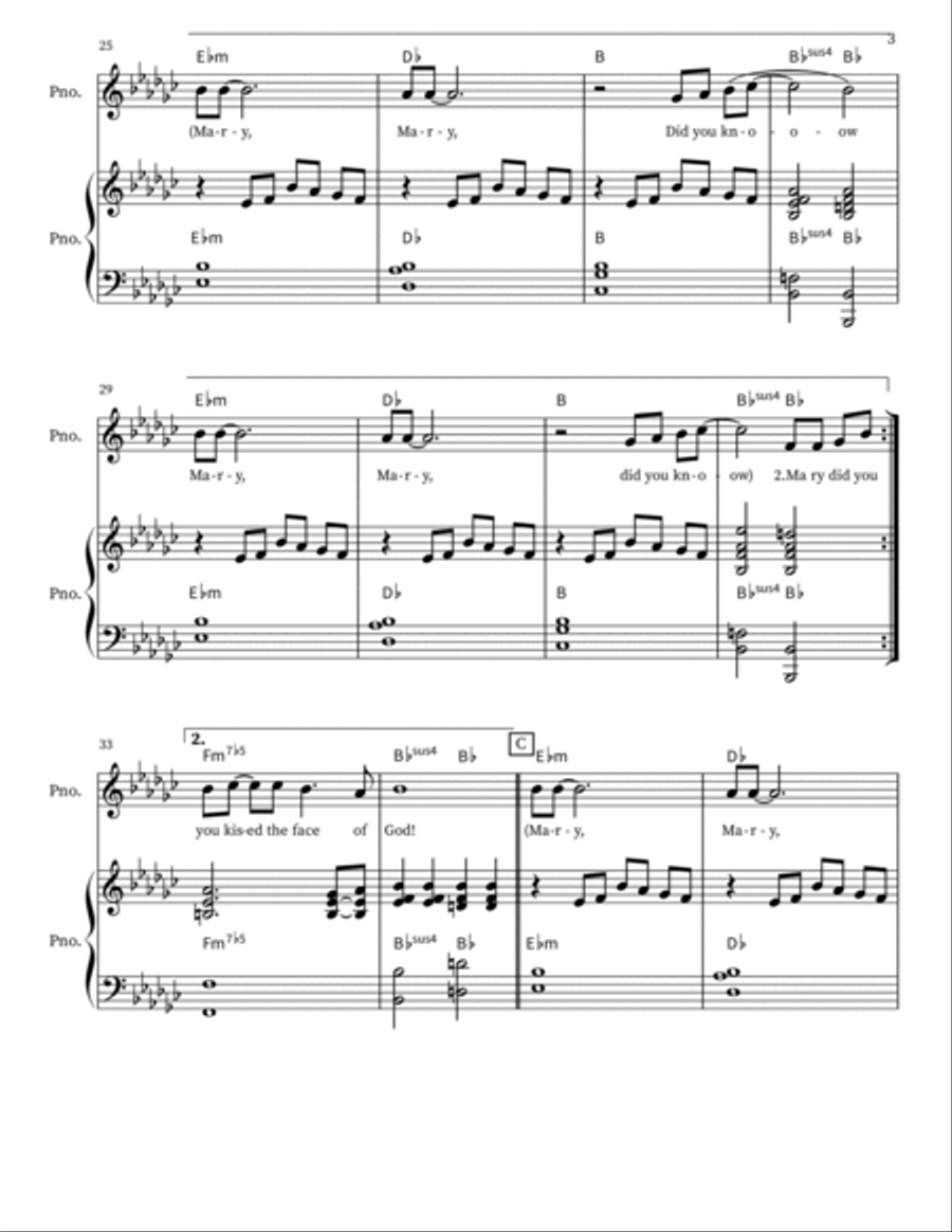 Mary, Did You Know? Mary, Did You Know? Piano, Vocal, Guitar scores gallery preview page 3