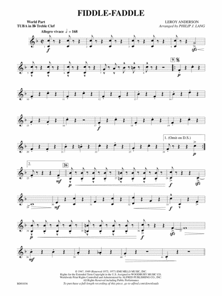 Fiddle-Faddle: (wp) B-flat Tuba T.C.