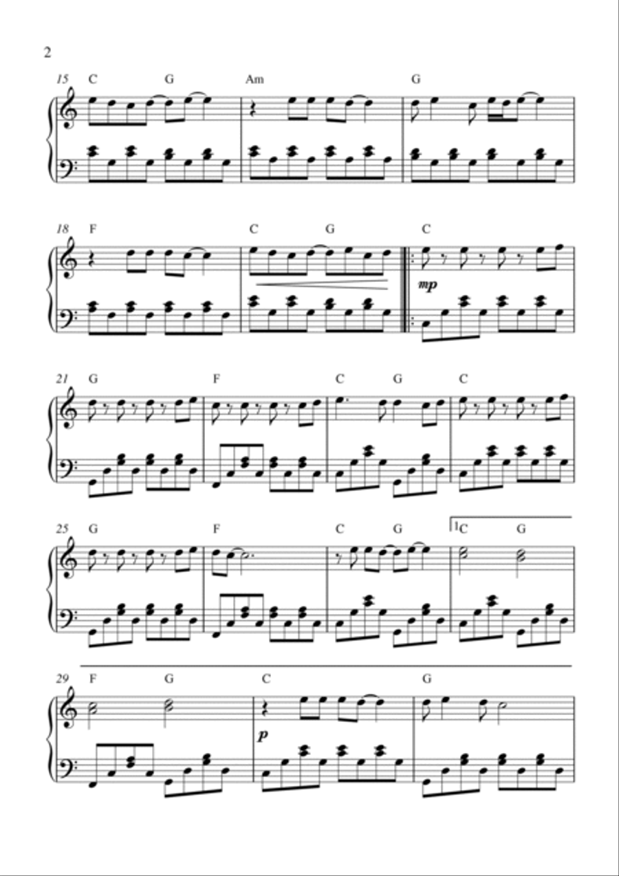 Big Big World Piano Solo scores gallery preview page 2