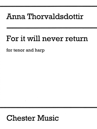 Book cover for For It Will Never Return