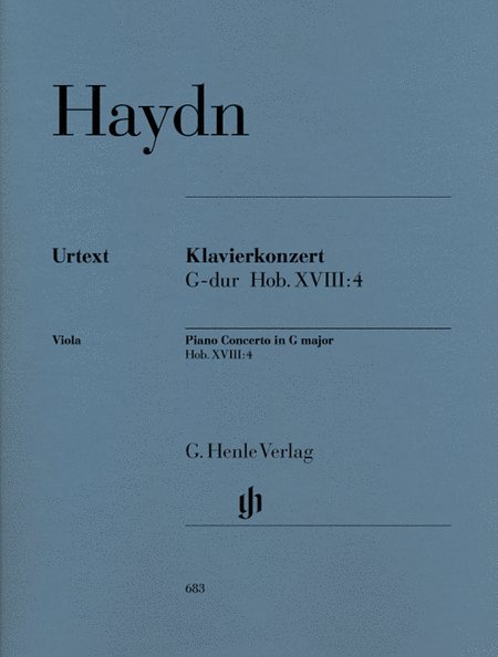 Haydn, Joseph: Concerto for Piano (Harpsichord) and Orchestra G major Hob. XVIII: 4