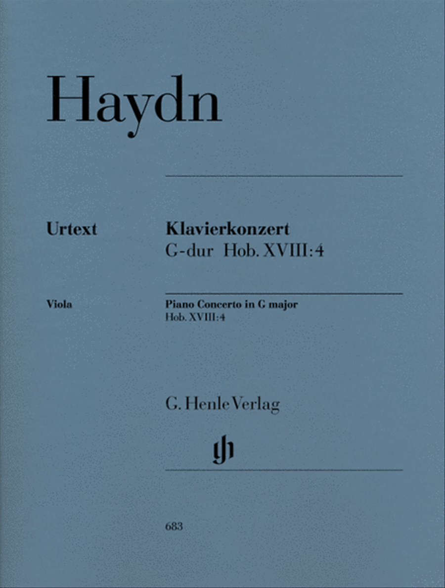 Concerto for Piano (Harpsichord) and Orchestra G Major Hob.XVIII:4