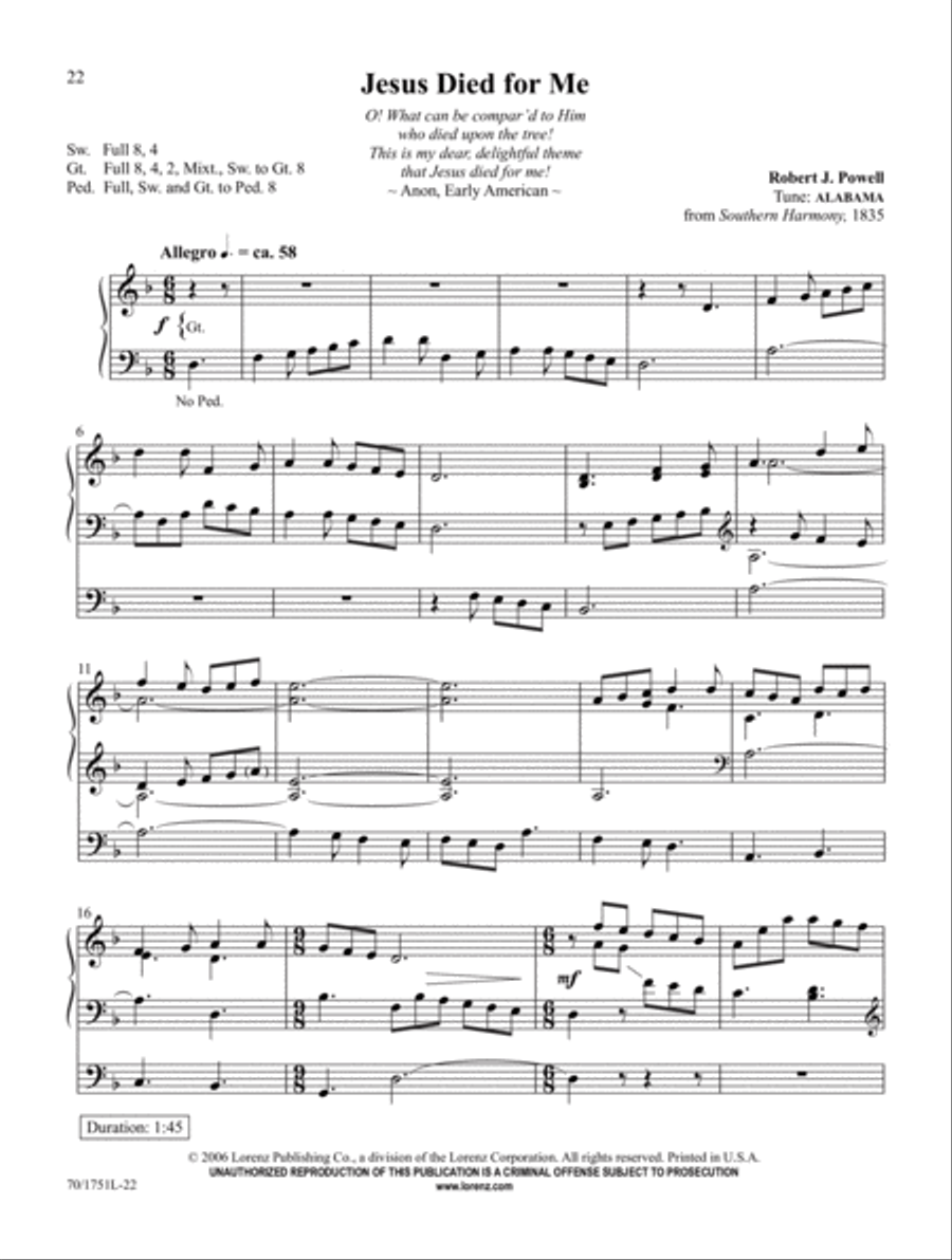 From Penitence to Glory Organ Solo scores gallery preview page 9