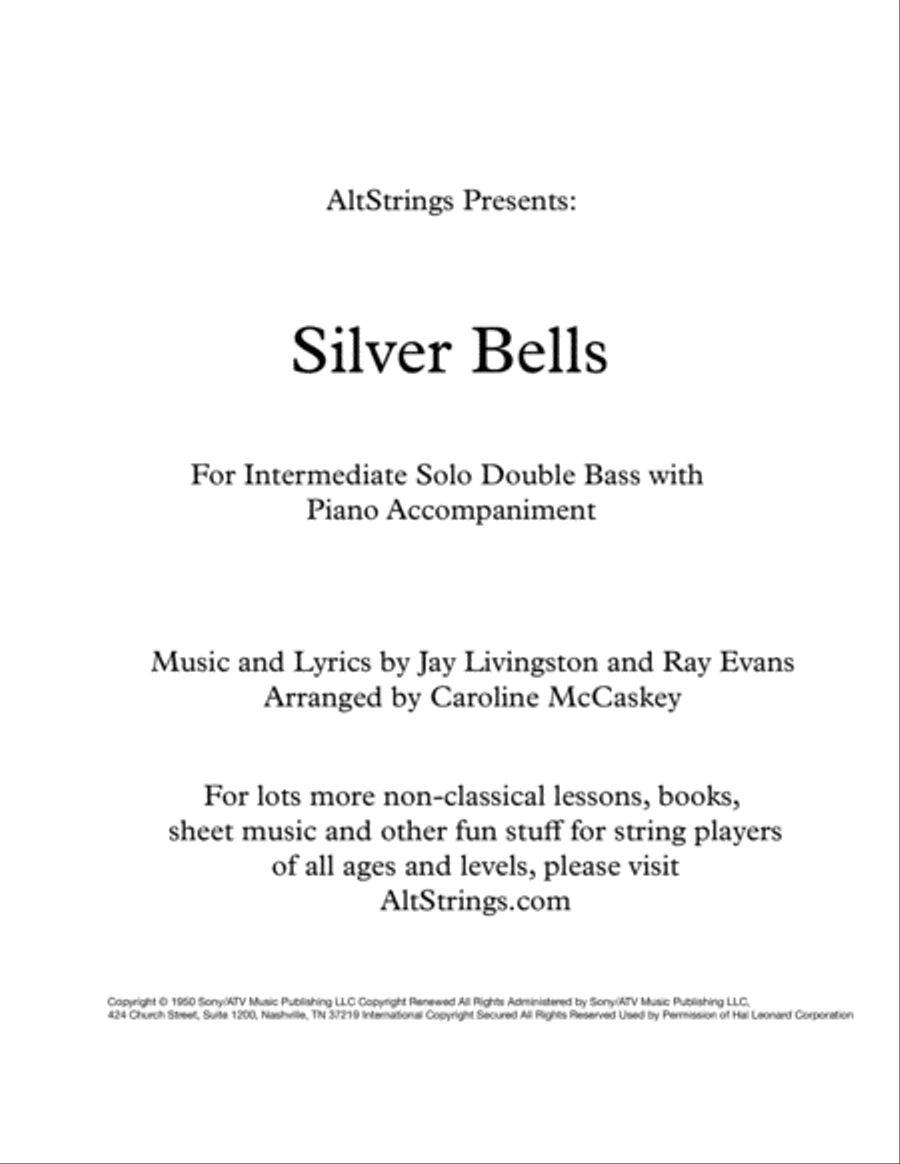 Silver Bells Double Bass scores gallery preview page 1