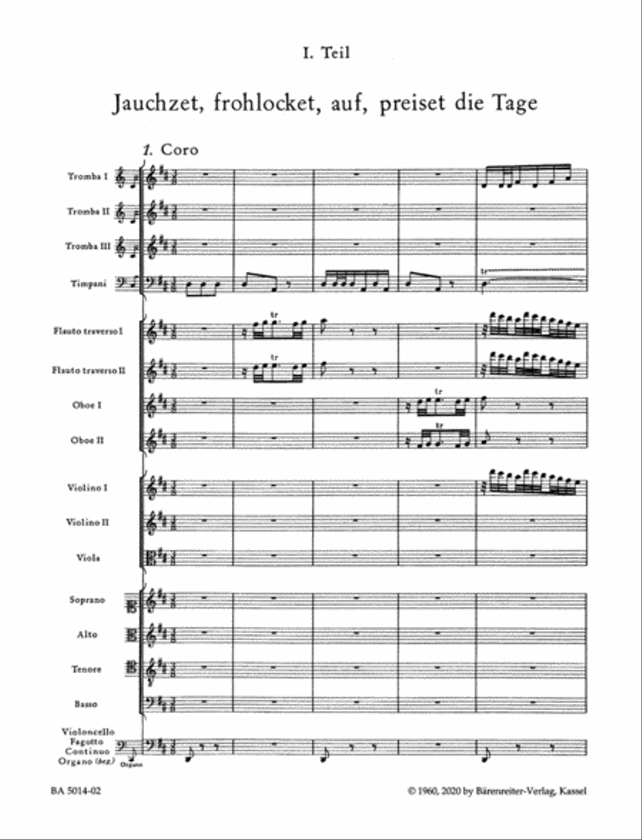 Christmas Oratorio, BWV 248 4-Part scores gallery preview page 2