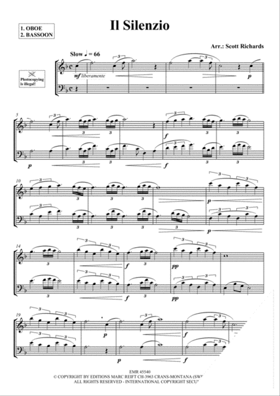 Il Silenzio Il Silenzio Bassoon scores gallery preview page 3