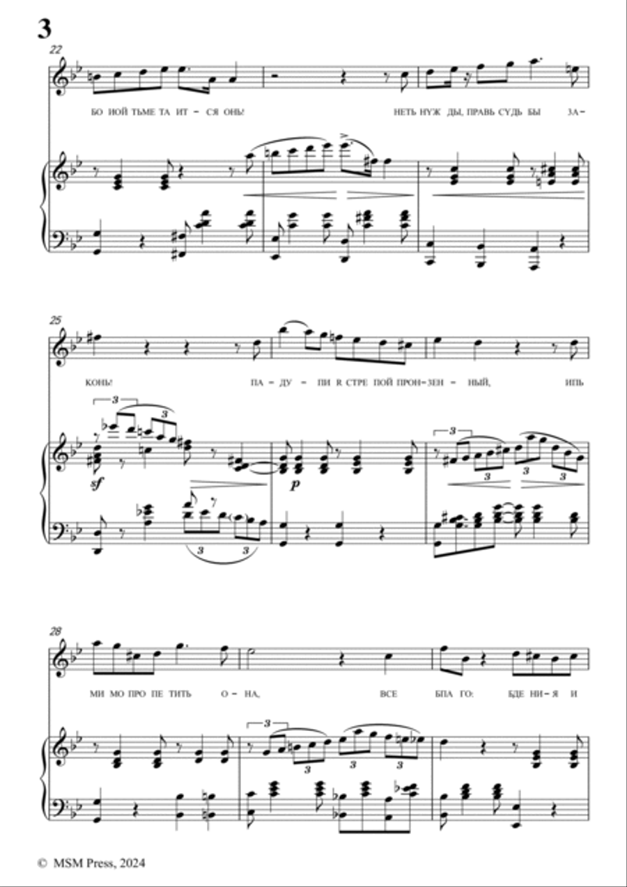 Tchaikovsky-Lenski's Aria,from 'Eugene Onegin,Op.24',Op.24,in g minor Voice Solo scores gallery preview page 4