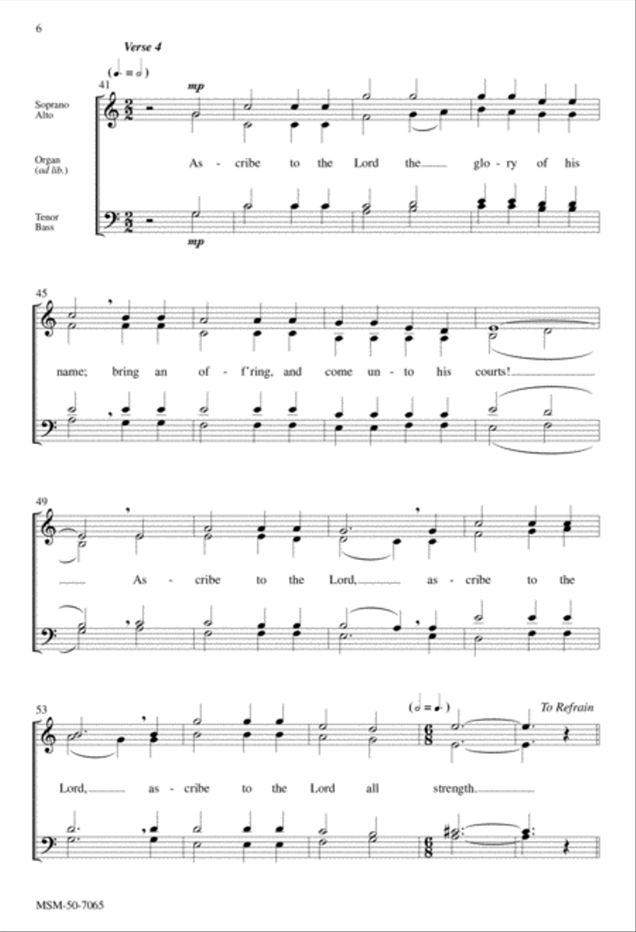 Sing a New Song to the Lord 4-Part scores gallery preview page 6