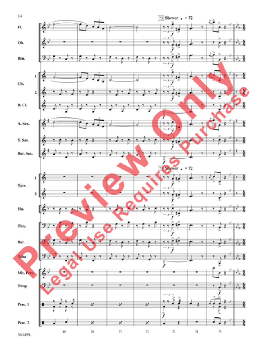 Grand Canyon Suite, Themes from Concert Band scores gallery preview page 15