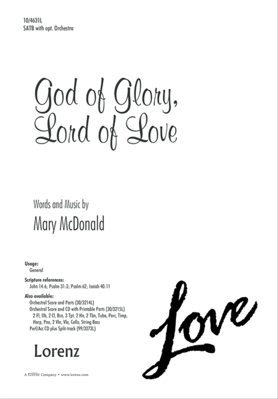 God of Glory, Lord of Love 4-Part scores gallery preview page 1
