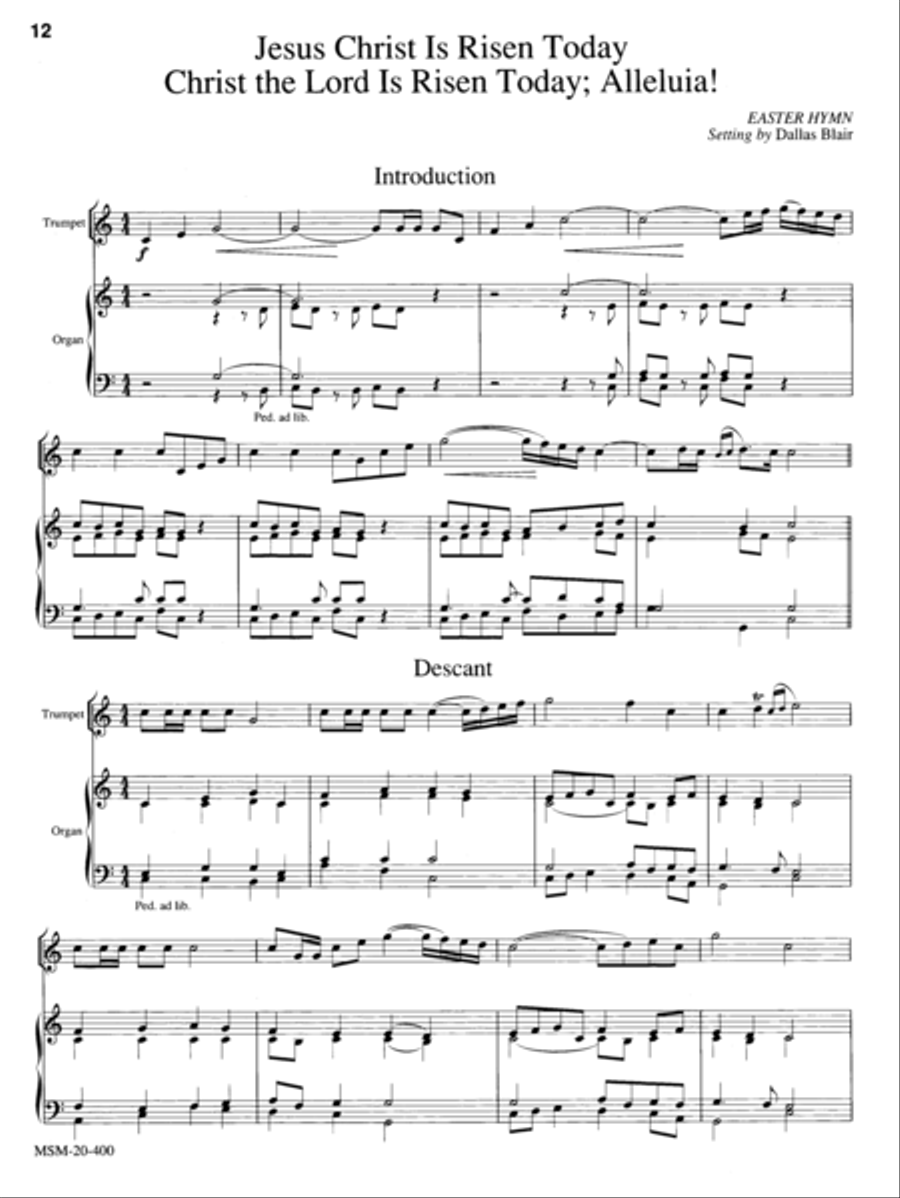 Jesus Christ Is Risen Today Trumpet scores gallery preview page 1